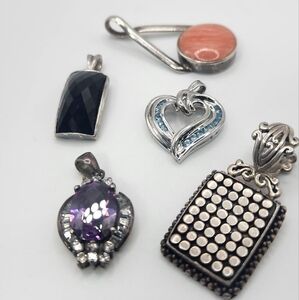 4 pendants in 925 Silver